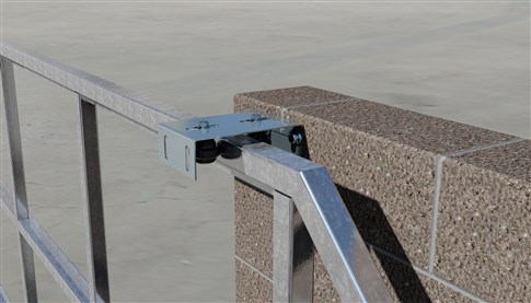 Guía superior para puerta corredera, 2 rodillos Guía superior para puerta corredera, 2 rodillos