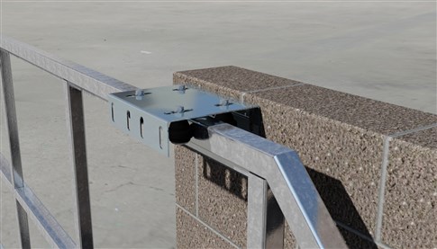 Guía superior para puerta corredera, 4 rodillos Guía superior para puerta corredera, 4 rodillos