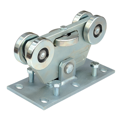 Carro para puerta corredera con 5 rodillos para perfil C 98x98x5