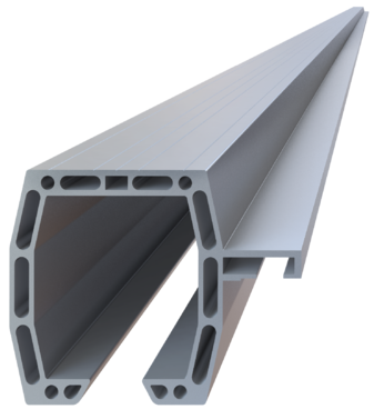 Perfil C de aluminio para puerta corredera Perfil C de aluminio para puerta corredera