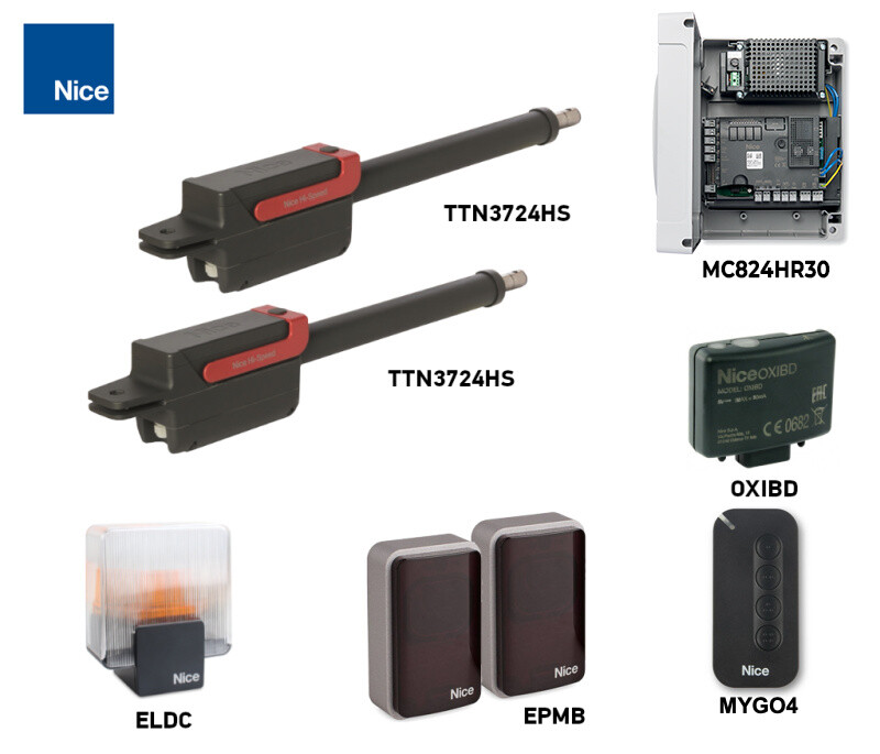Kit para puerta de dos hojas NICE TITAN TTN3724HS