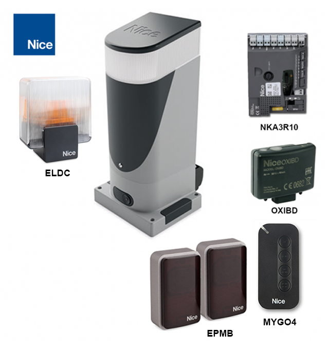 Kit de accionamiento para puerta corredera de hasta 400 kg/6 m NICE Slight SLH400 (D)