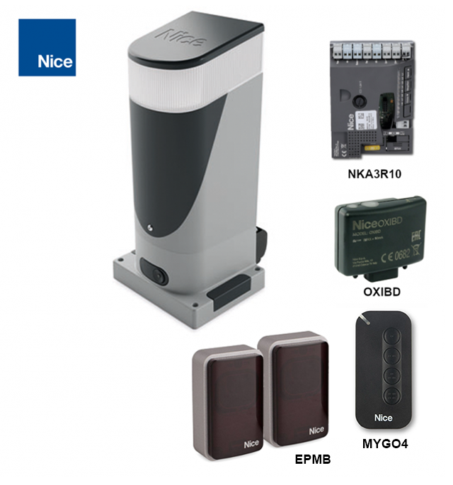 Kit de accionamiento para puerta corredera de hasta 400 kg/6 m NICE Slight SLH400 (C)