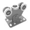 Carro con 5 rodillos con rodamientos, galvanizado