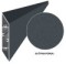 Lama de aluminio para valla de 108x16 mm, forma de paralelogramo, antracita RAL7016 con textura, 2 m