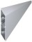 Lama de aluminio para valla de 108x16 mm, forma de paralelogramo, 6 m