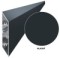 Lama de aluminio para valla de 108x16 mm, forma de paralelogramo, antracita RAL7016, 2 m