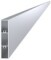 Lama de aluminio para valla de 80x16 mm, rectangular, sin acabado superficial, 2 m