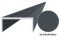 Perfil de fijación de aluminio para lamas, forma de U, ancho de 50 mm, AL-UP3, antracita RAL7016 con textura, 3 m