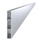 Lama de aluminio para valla de 100x16 mm, rectangular, sin acabado superficial, 2 m